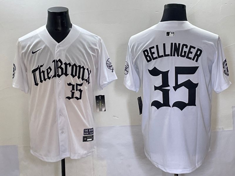 Men 2025 New York Yankees #35 Bellinger White Five generations Joint Name Nike MLB Jersey style 4->new york yankees->MLB Jersey